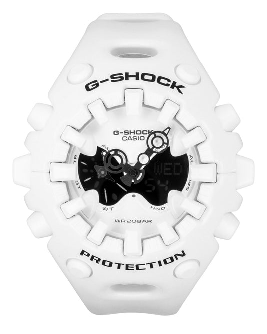 Casio G-Shock Analog Digital White Resin Strap White Dial Quartz GA-V01-7A 200M Men's Watch - Casio