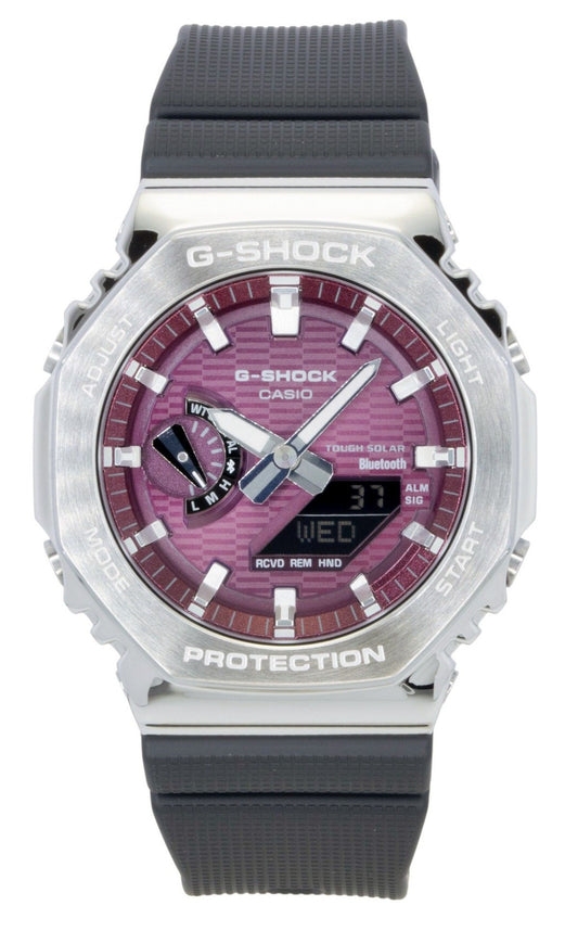 Casio G-Shock G-Steel Bio-Based Resin Strap Smartphone Link Analog Digital Pink Dial Solar GBM-2100A-4B 200M Men's Watch - Casio