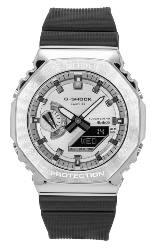 Casio G-Shock G-Steel Bio-Based Resin Strap Smartphone Link Analog Digital Grey Dial Solar GBM-2100A-8B 200M Men's Watch - Casio