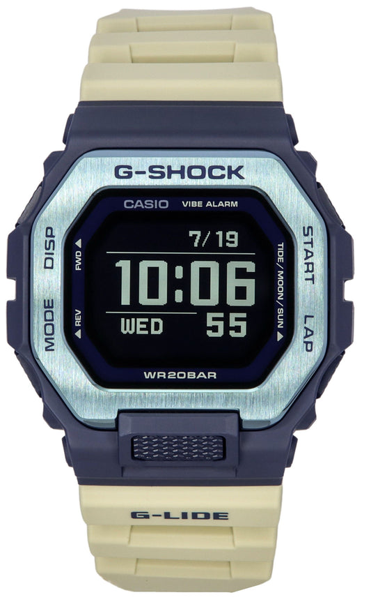 Casio G-Shock Move G-Lide Mobile Link Digital Beige Resin Strap Quartz GBX-100TT-2 200M Men's Watch