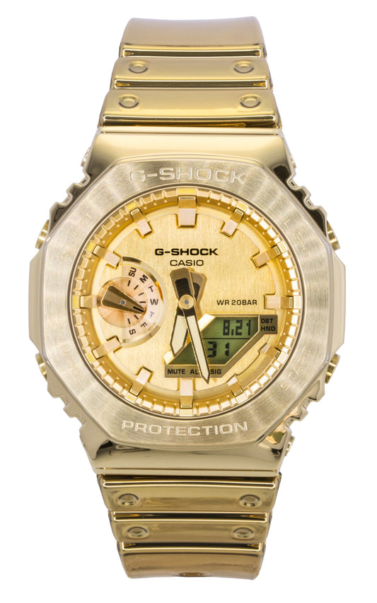 Casio G-Shock G-Steel Fine Metallic Analog Digital Gold Dial Quartz GM-2100YMG-9A9 200M Men's Watch - Casio