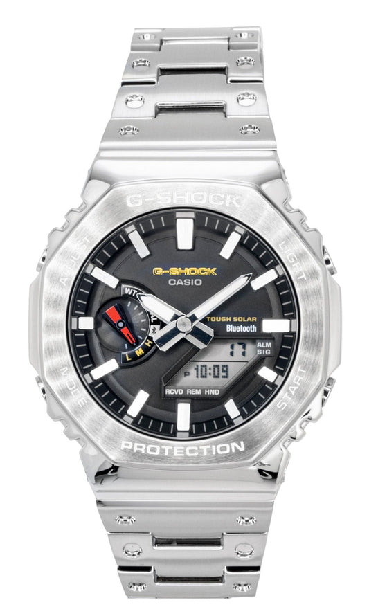 Casio G-Shock Full Metal Analog Digital Smartphone Link Stainless Steel Black Dial Solar GM-B2100SD-1C 200M Men's Watch - Casio