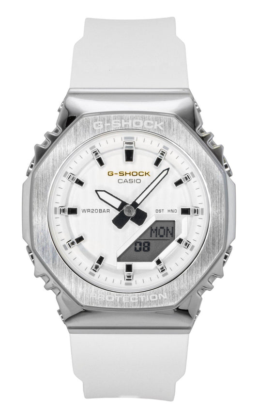 Casio G-Shock Analog Digital Limited Edition Bio-Based Resin Strap White Dial Quartz GM-S2110SH-7A 200M Women's Watch - Casio