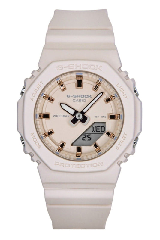 Casio G-Shock Analog Digital Resin Strap Beige Dial Quartz GMA-P2100M-4A 200M Women's Watch - Casio