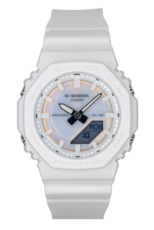 Casio G-Shock Analog Digital Resin Strap Polarized White Dial Quartz GMA-P2100PC-7A 200M Women's Watch - Casio