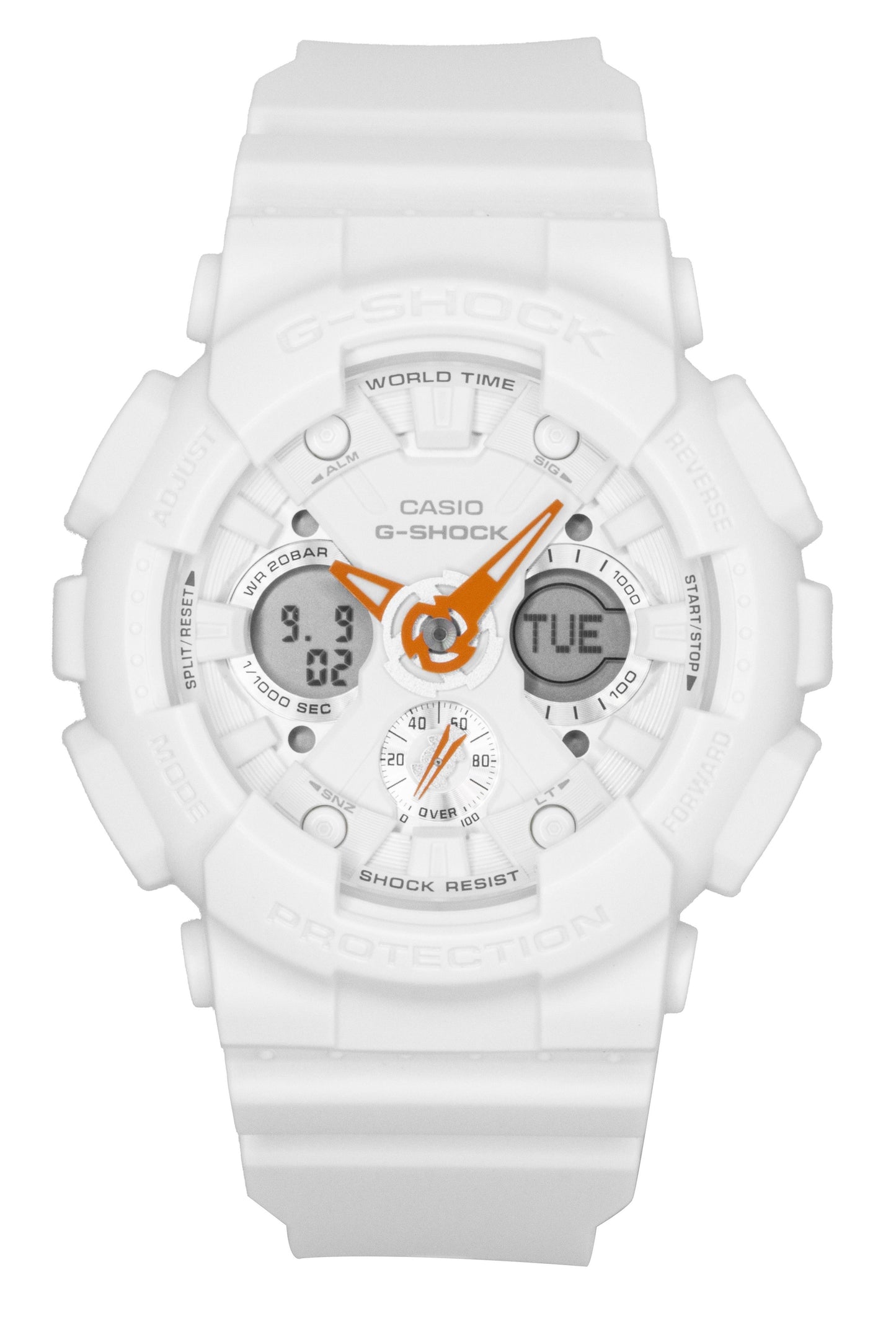 Casio G-Shock Analog Digital Bio-Based Resin White Dial Quartz GMA-S120SA-7A1 200M Women's Watch - Casio