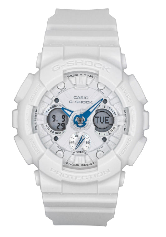 Casio G-Shock Analog Digital Bio-Based Resin White Dial Quartz GMA-S120SA-7A2 200M Women's Watch - Casio