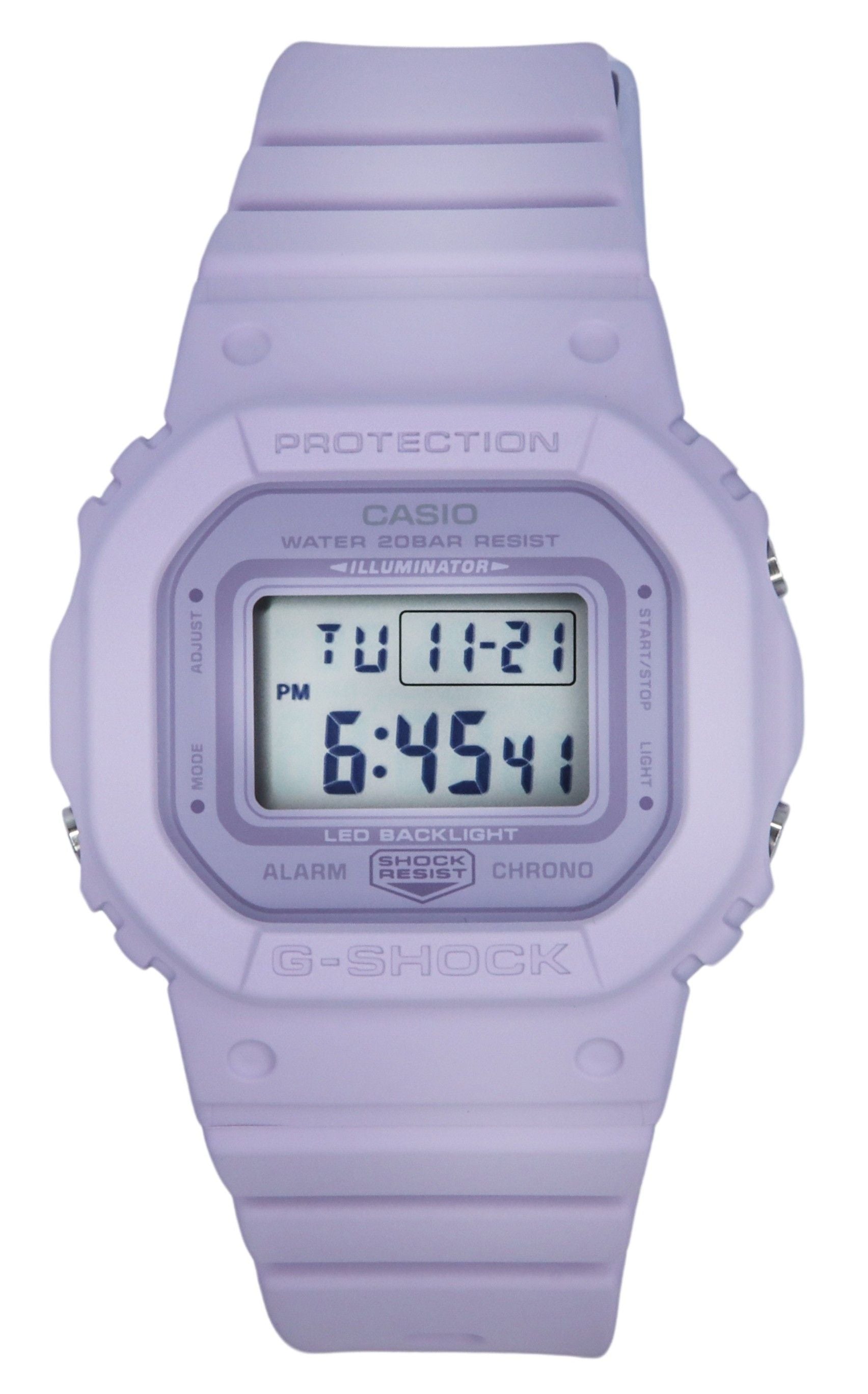 Casio G-Shock Digital Purple Resin Strap Purple Dial Quartz GMD-S5600BA-6 200M Women's Watch