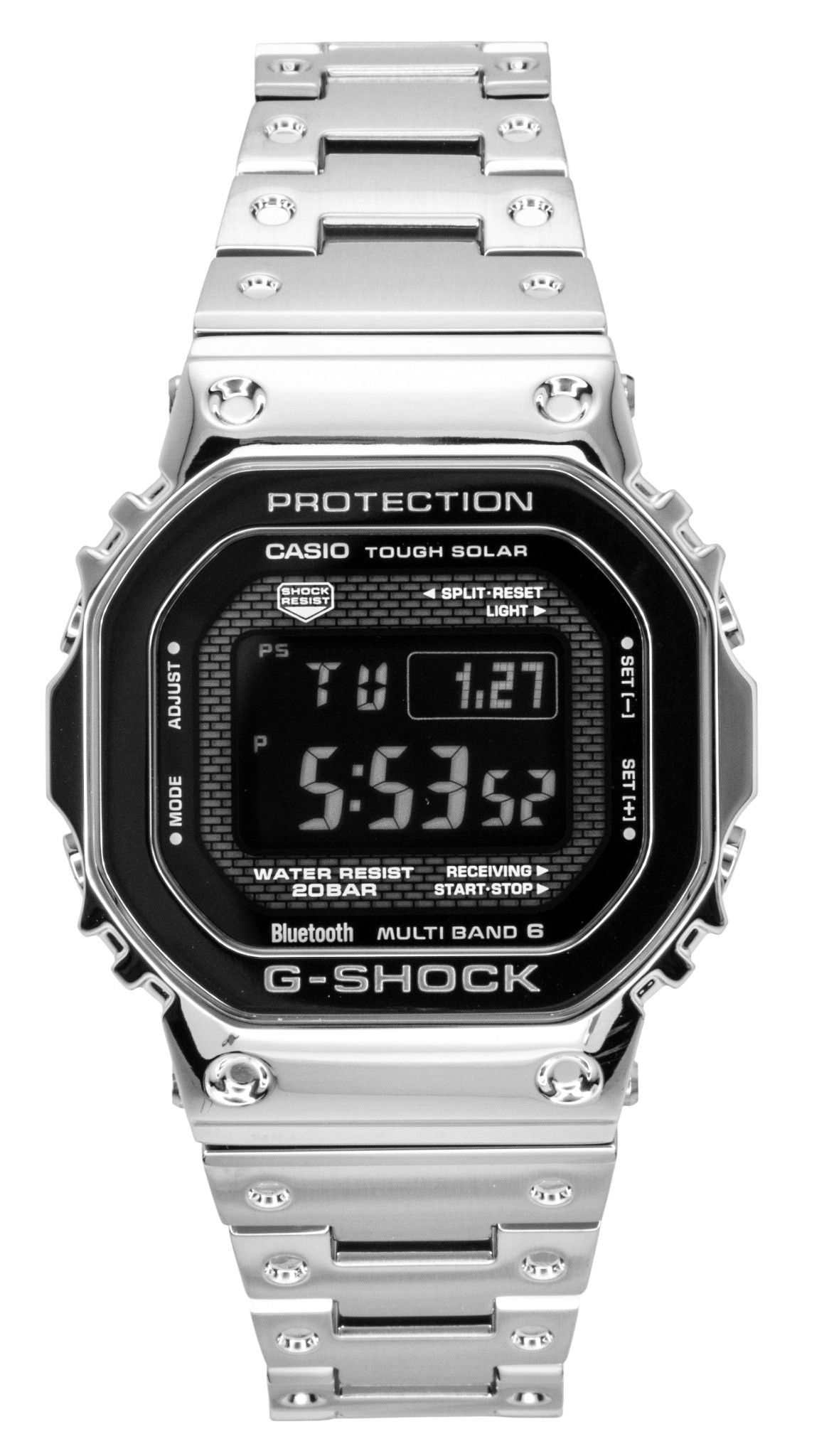Casio G-Shock Digital Full Metal Smartphone Link Solar GMW-B5000BT-1 200M Men's Watch - Casio