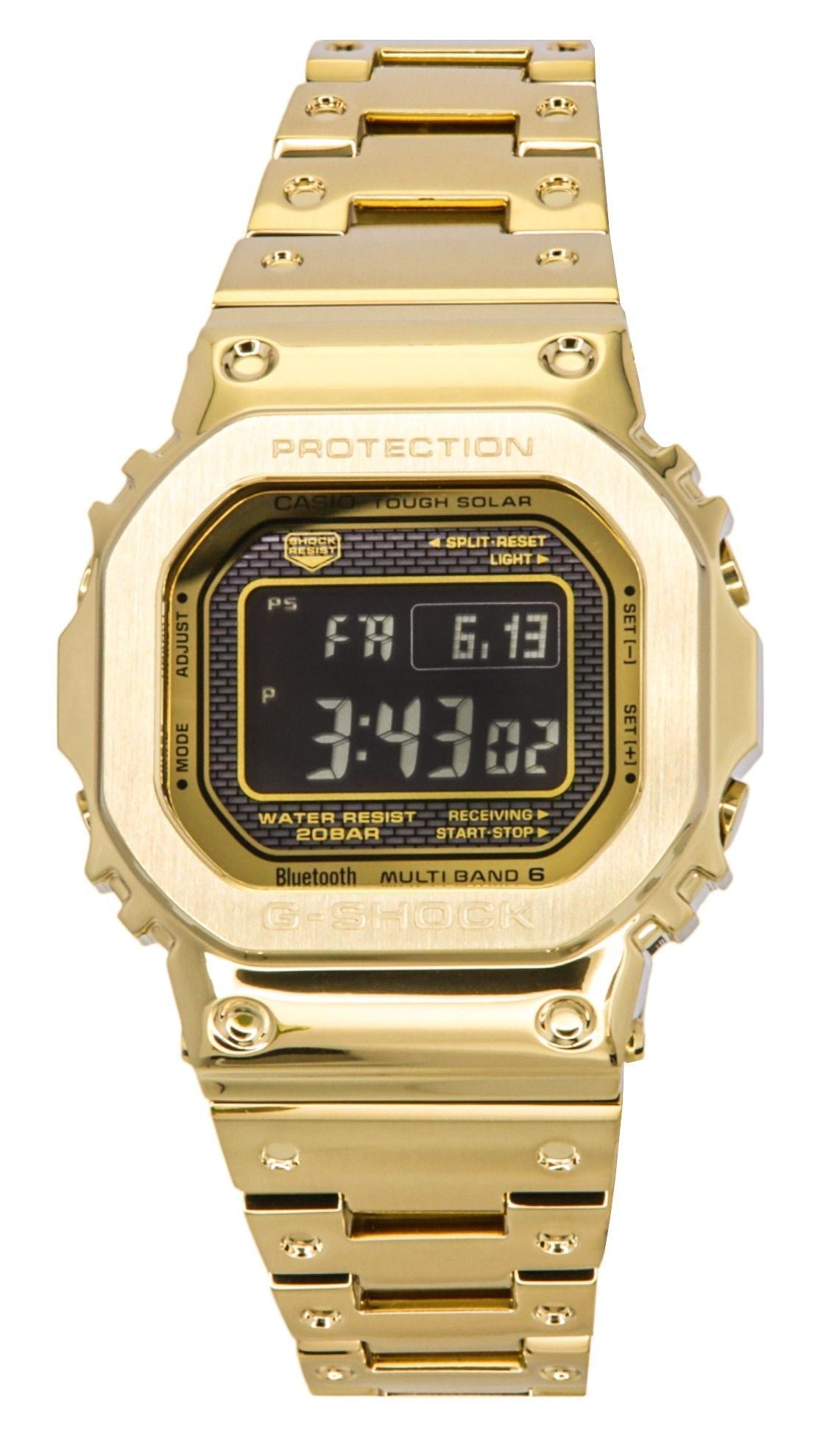 Casio G-Shock Full Metal Digital Smartphone Link Stainless Steel Solar GMW-B5000GD-9 200M Men's Watch - Casio