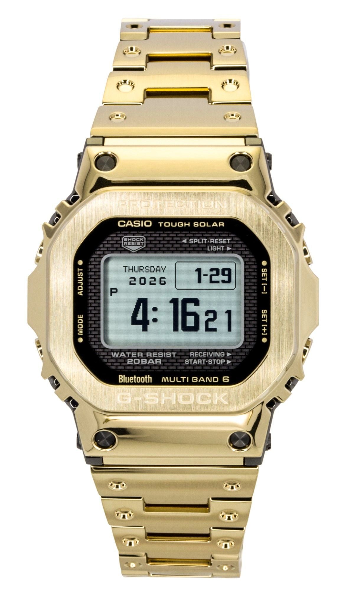 Casio G-Shock Digital Gold Tone Full Metal Smartphone Link Solar GMW-BZ5000GD-9 200M Men's Watch - Casio