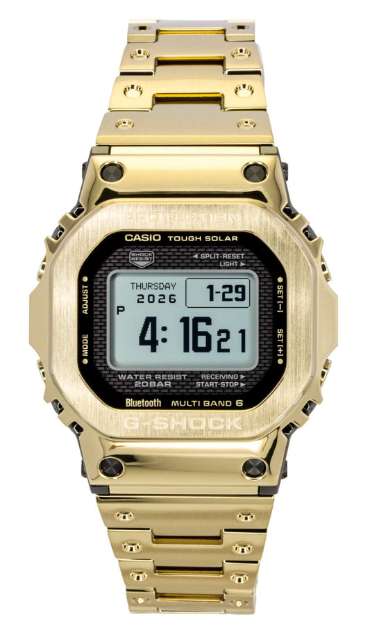 Casio G-Shock Digital Gold Tone Full Metal Smartphone Link Solar GMW-BZ5000GD-9 200M Men's Watch - Casio
