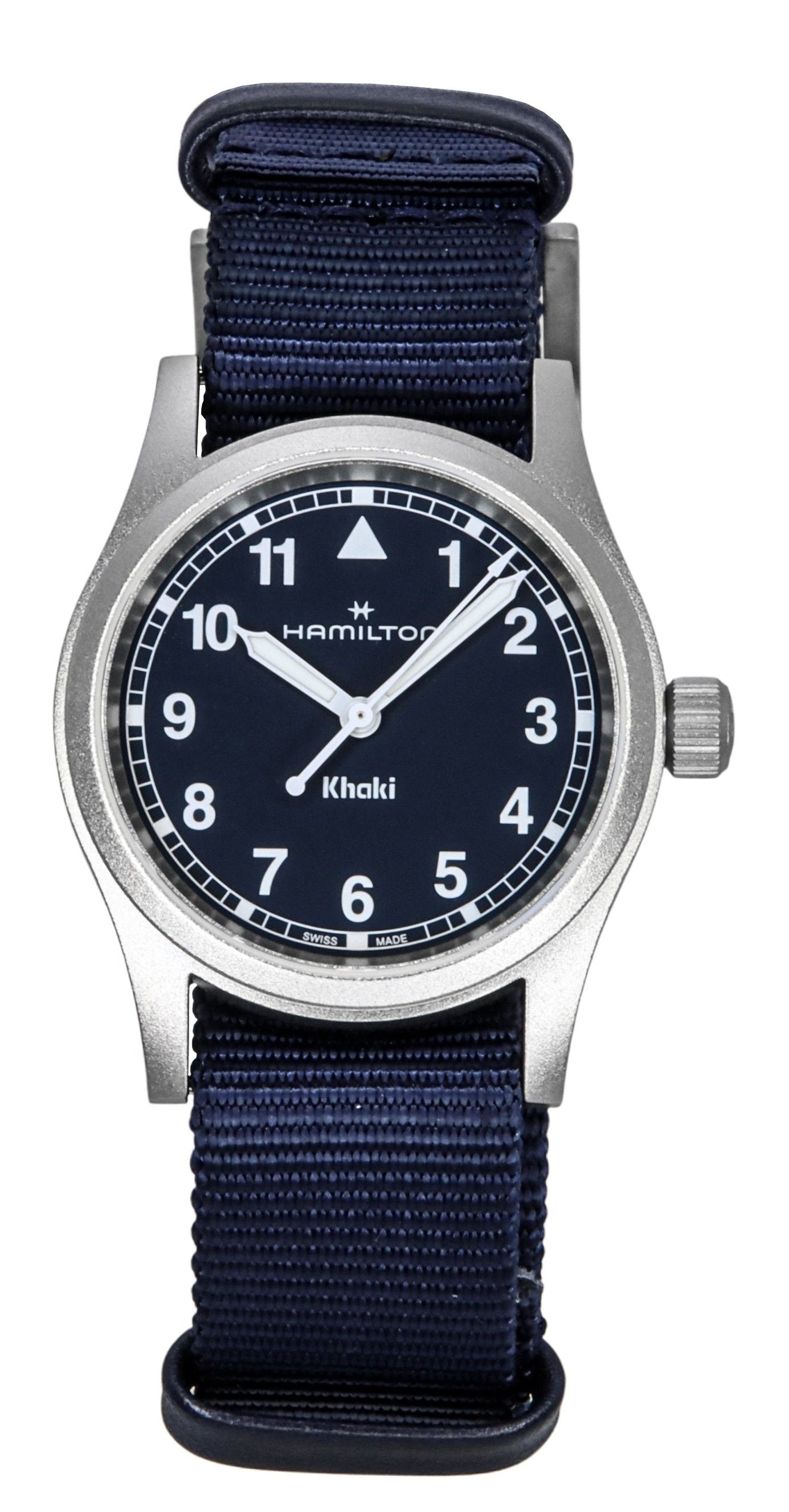 Hamilton Khaki Field Textile Strap Blue Dial Quartz H69301940 Unisex Watch - Hamilton