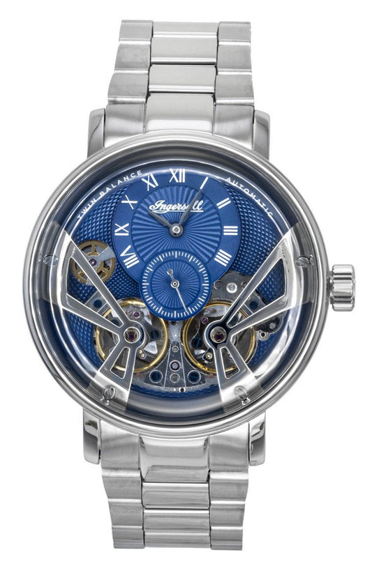Ingersoll The Tennessee Stainless Steel Blue Skeleton Dial Automatic I13104 Men's Watch - Ingersoll