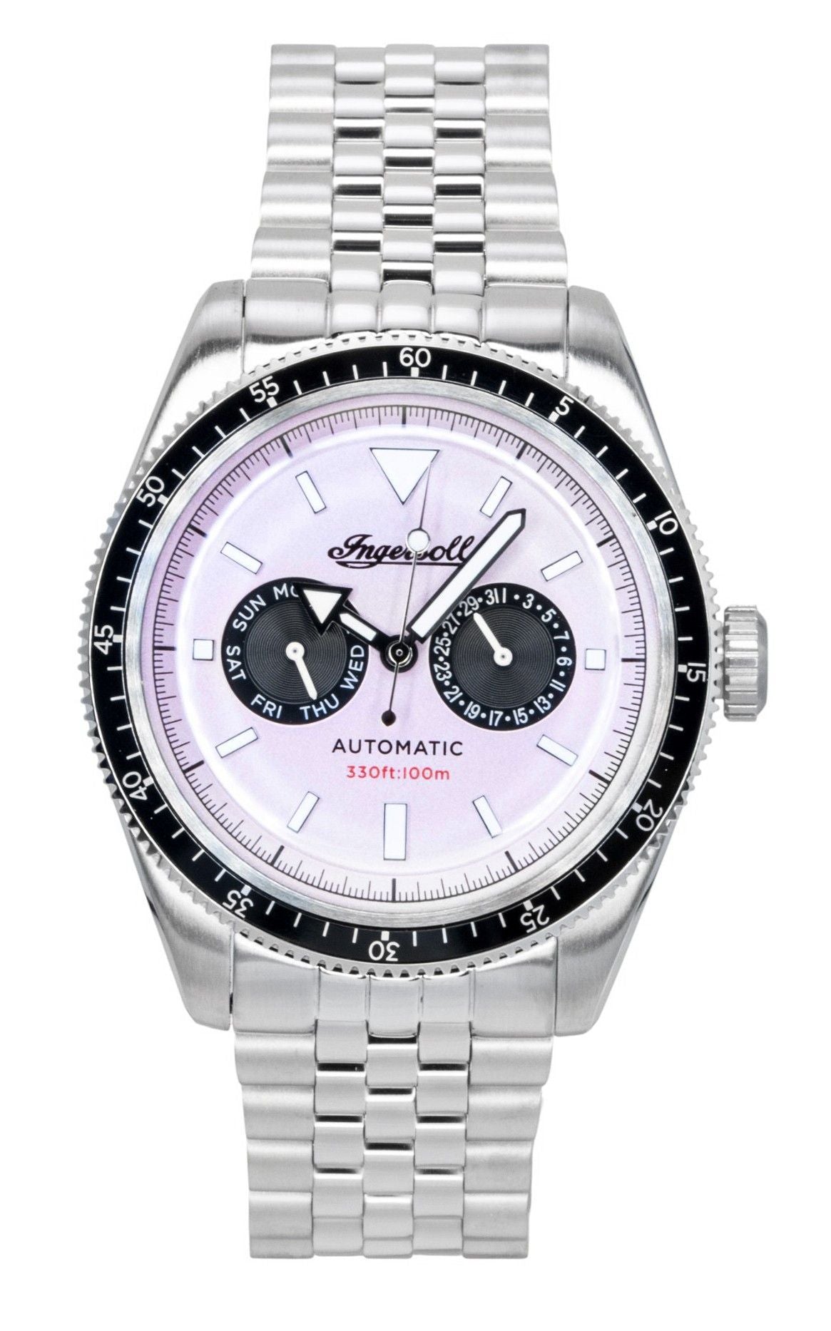 Ingersoll Outlaw Stainless Steel Pink Dial Automatic I17201 Men's Watch - Ingersoll