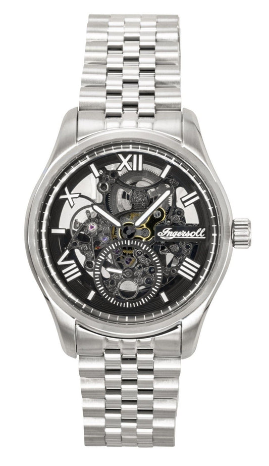 Ingersoll The Maverick Stainless Steel Black Skeleton Dial Automatic I17403 Men's Watch - Ingersoll