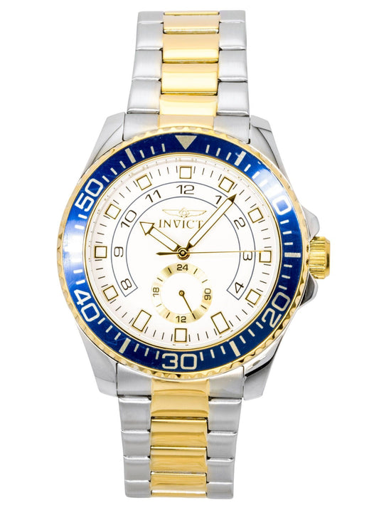 Invicta Pro Diver Two Tone Stainless Steel White Dial Quartz 47127 Men's Watch - Invicta