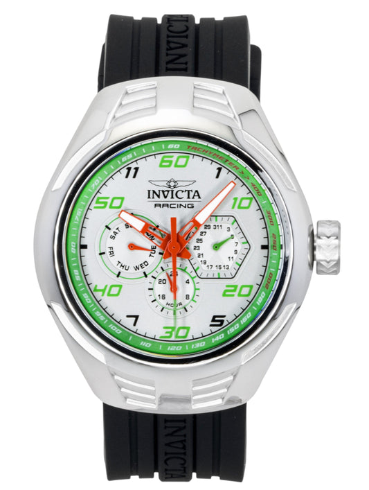Invicta Racing Silicone Strap Silver Dial Quartz 47726 Men's Watch - Invicta