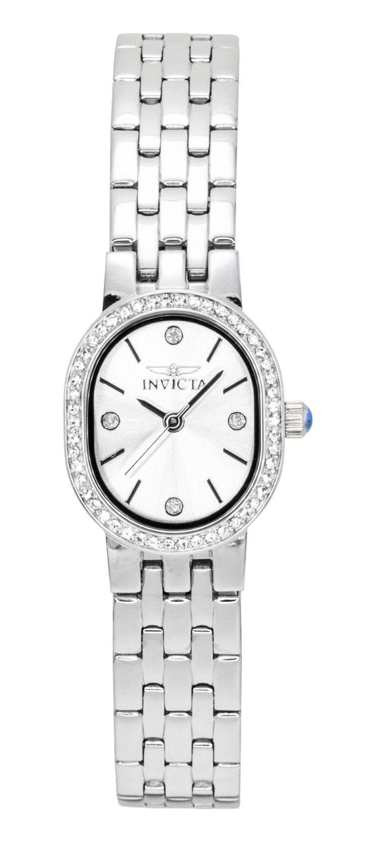 Invicta Angel Crystal Accents Stainless Steel Silver Dial Quartz 48134 Women's Watch - Invicta