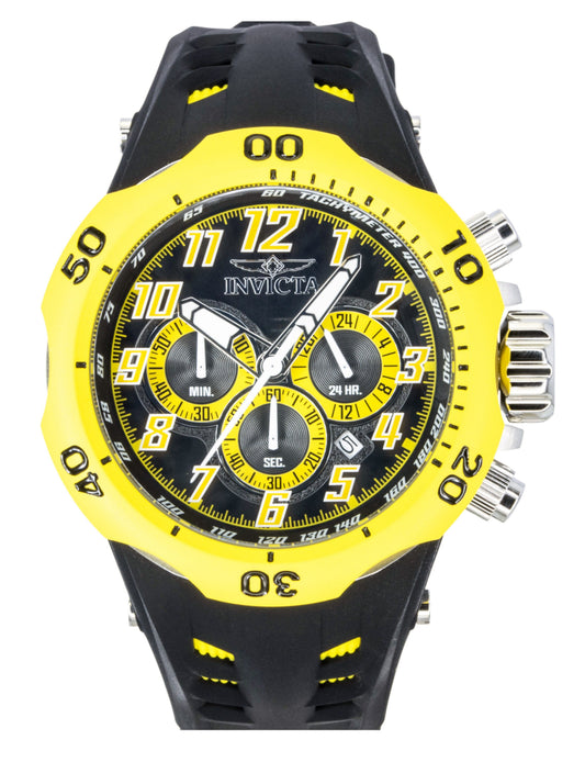 Invicta Venom Hydra GMT Chronograph Silicone Strap Black Dial Quartz 48236 200M Men's Watch - Invicta