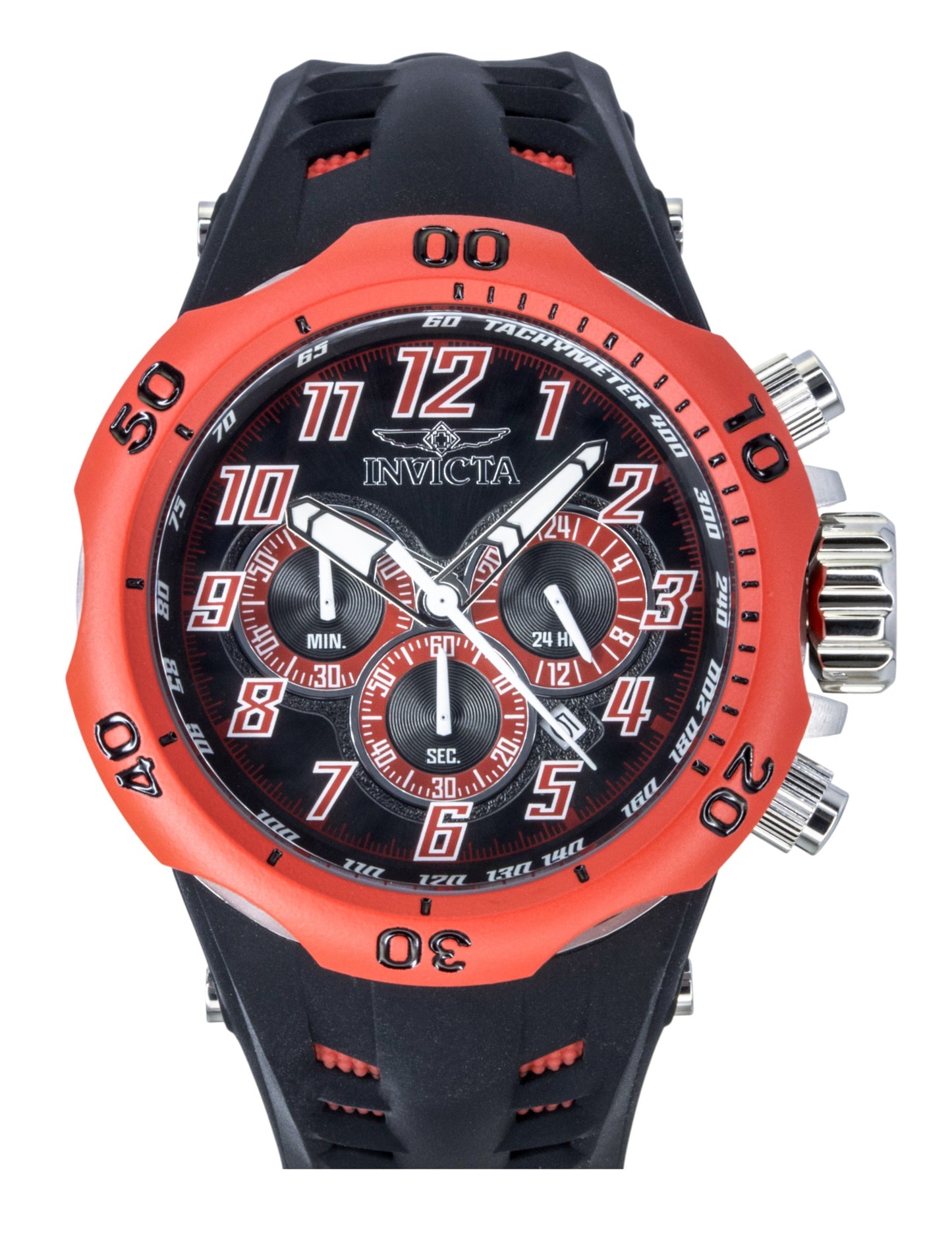 Invicta Venom Hydra GMT Chronograph Silicone Strap Black Dial Quartz 48237 200M Men's Watch - Invicta