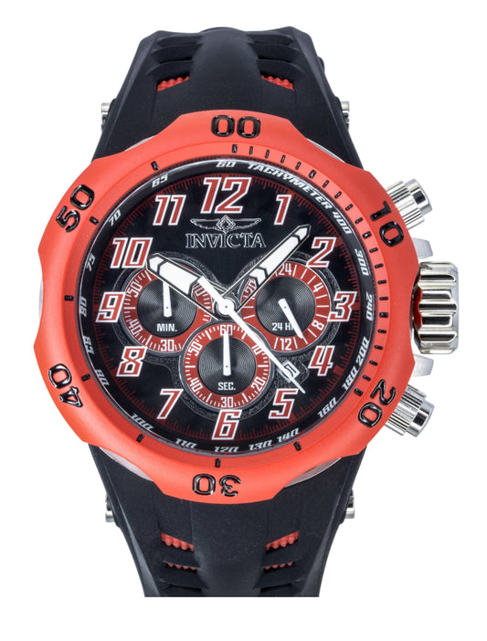 Invicta Venom Hydra GMT Chronograph Silicone Strap Black Dial Quartz 48237 200M Men's Watch - Invicta