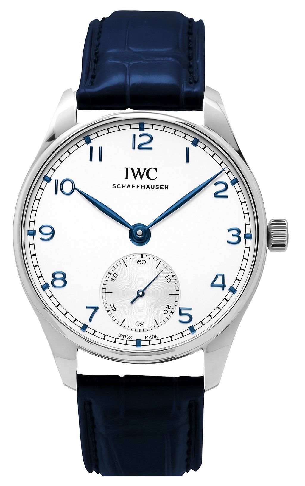 IWC Portugieser Leather Strap Silver Dial Automatic IW358304 Men's Watch - IWC