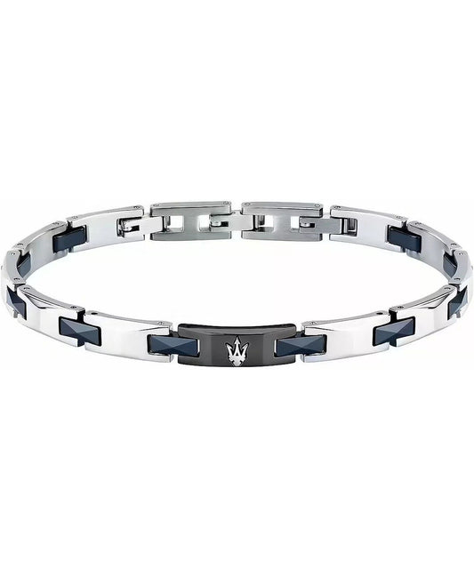 Maserati Steel And Ceramic Steel Bracelet JM424ATZ52 For Men - Maserati Accessories