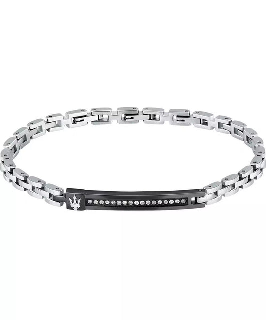 Maserati Iconic Steel Bracelet With Synthetic Stone JM424AVD58 For Men - Maserati Accessories
