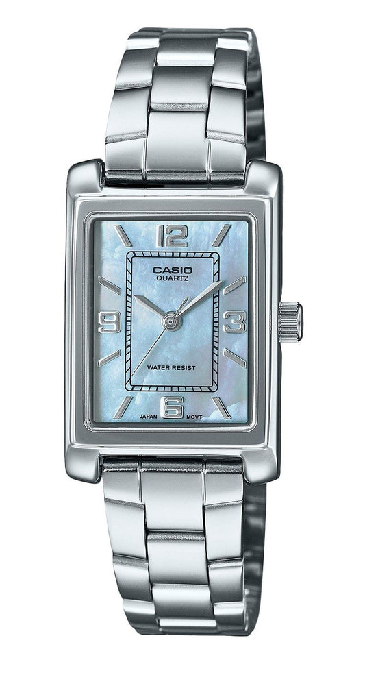 Casio Standard Analog Stainless Steel Mother Of Pearl Dial Quartz LTP-1234DS-2A Women's Watch