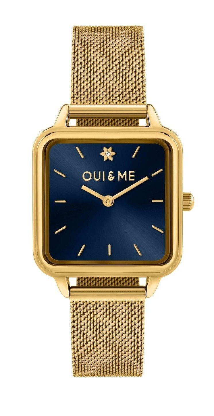 Oui & Me Harmonie Gold Tone Stainless Steel Mesh Blue Dial Quartz ME010381 Women's Watch - Oui & Me