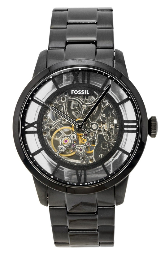 Fossil Townsman Stainless Steel Black Skeleton Dial Automatic ME3269 Men's Watch - Fossil