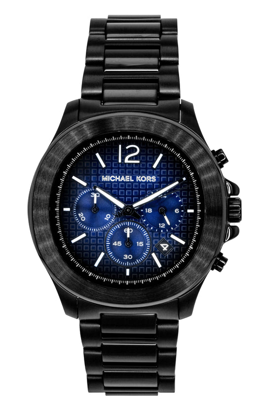 Michael Kors Oversized Sage Chronograph Stainless Steel Blue Dial Quartz MK9193 Men's Watch - Michael Kors
