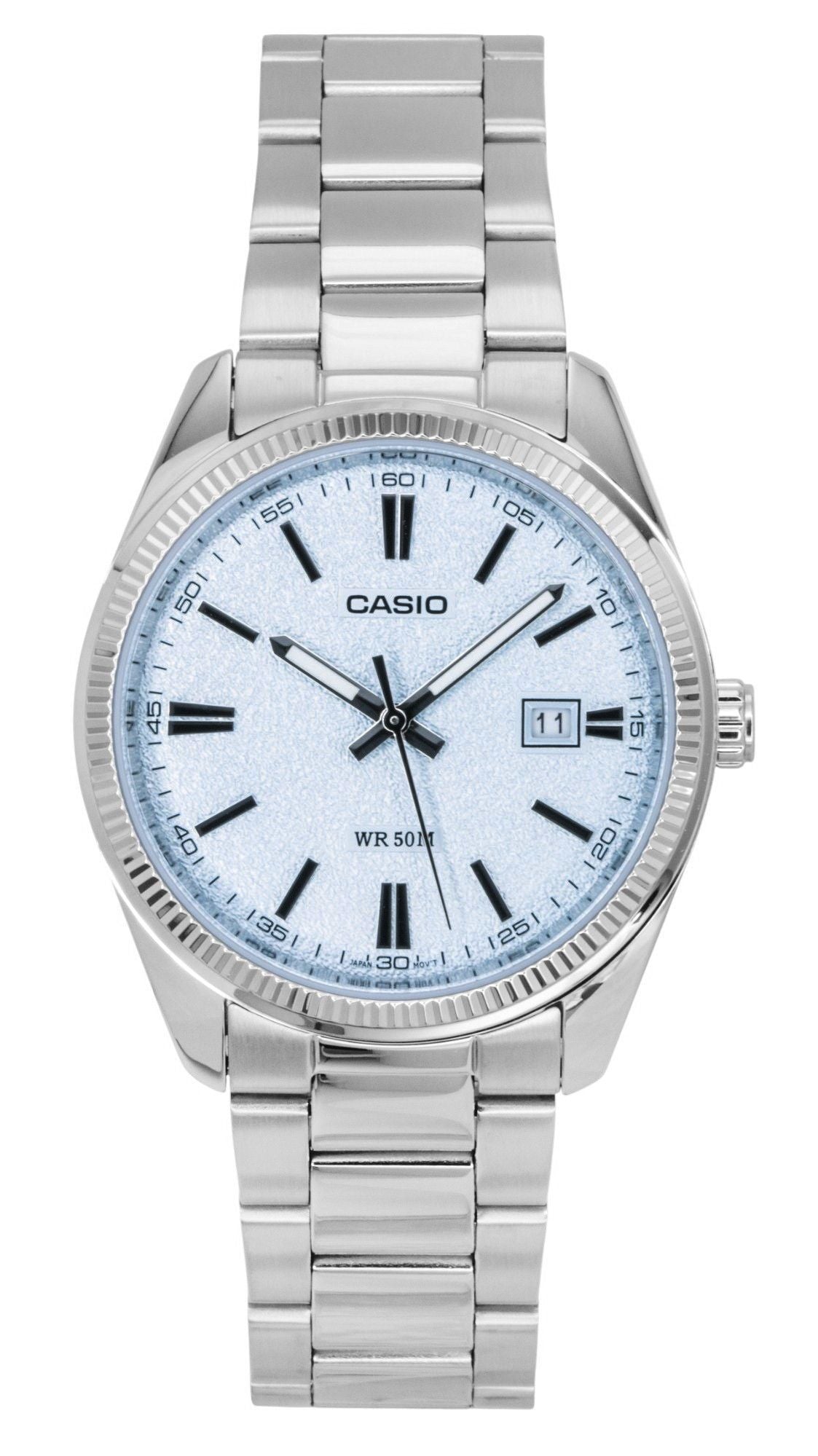 Casio Standard Analog Stainless Steel Light Blue Dial Quartz MTP-1302DA-2A2V Men's Watch - Casio