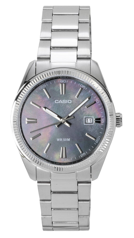 Casio Standard Analog Stainless Steel Mother Of Pearl Quartz MTP-1302DS-1AV Men's Watch - Casio