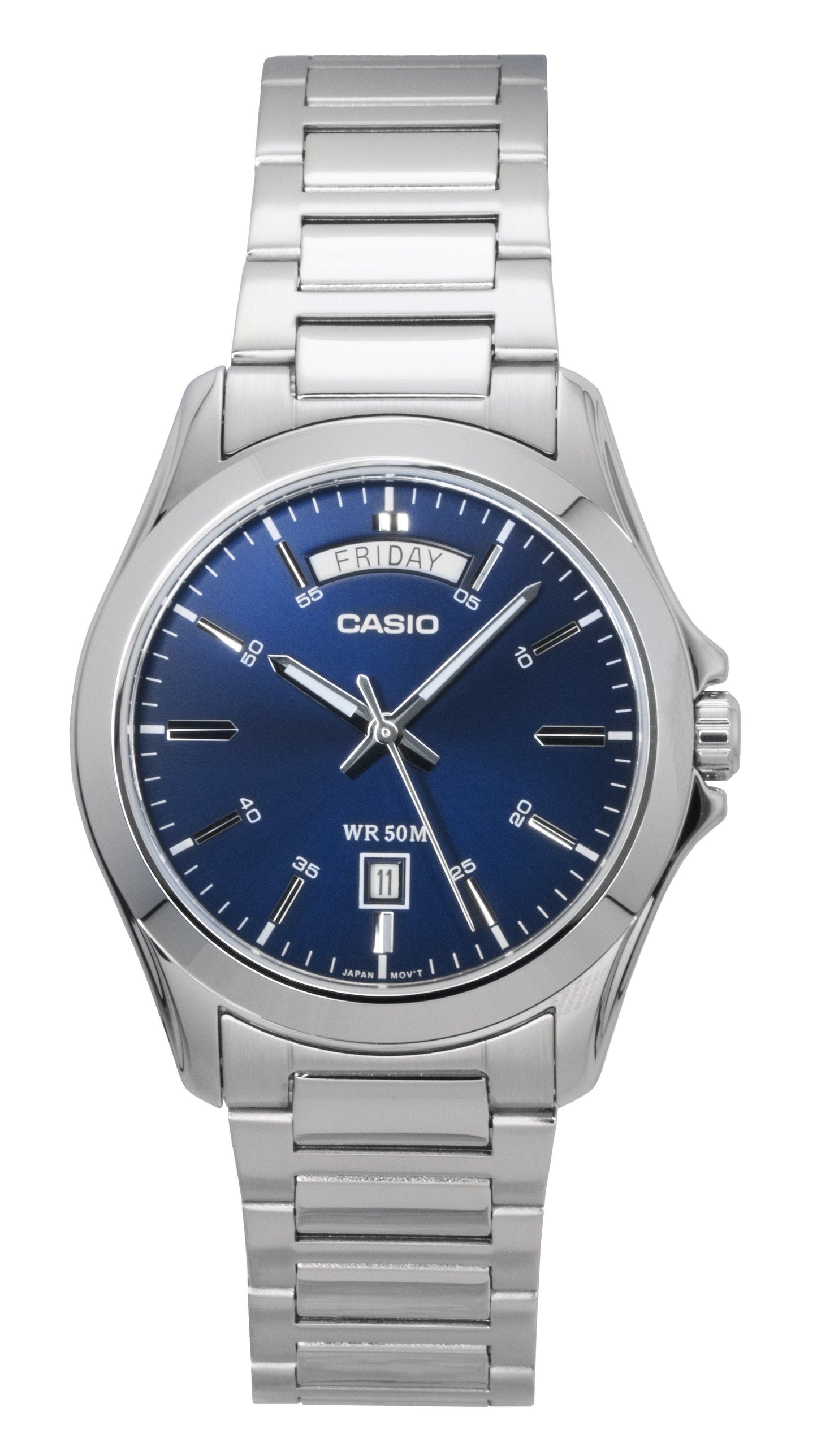 Casio Standard Analog Stainless Steel Blue Dial Quartz MTP-1370D-2A2V Men's Watch - Casio