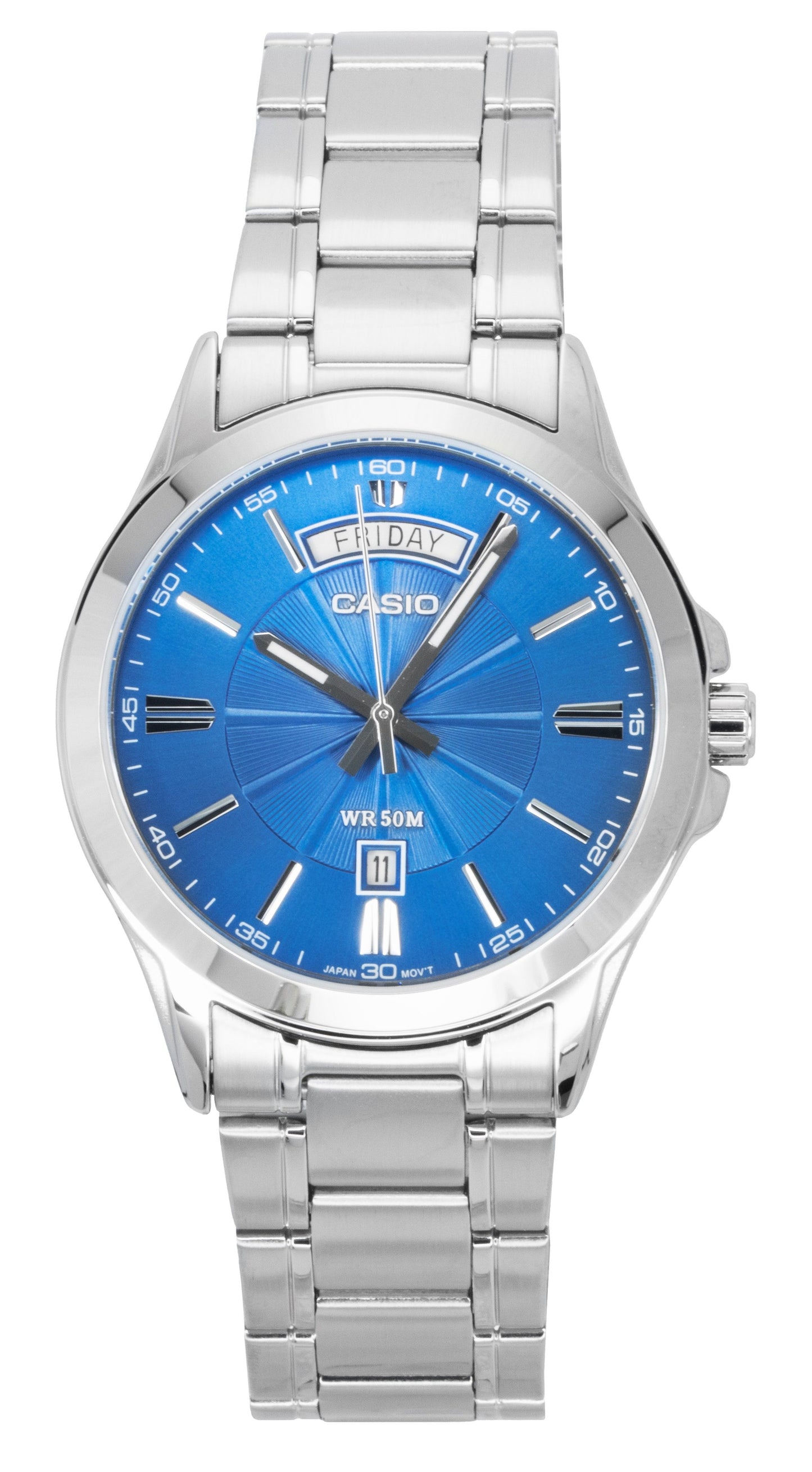 Casio Standard Analog Stainless Steel Blue Dial Quartz MTP-1381D-2AV Men's Watch - Casio