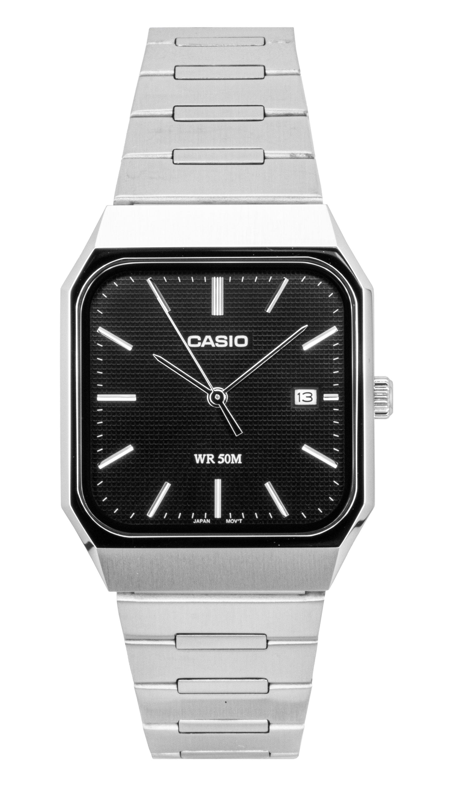 Casio Standard Analog Stainless Steel Black Dial Quartz MTP-B185D-1AV Men's Watch - Casio