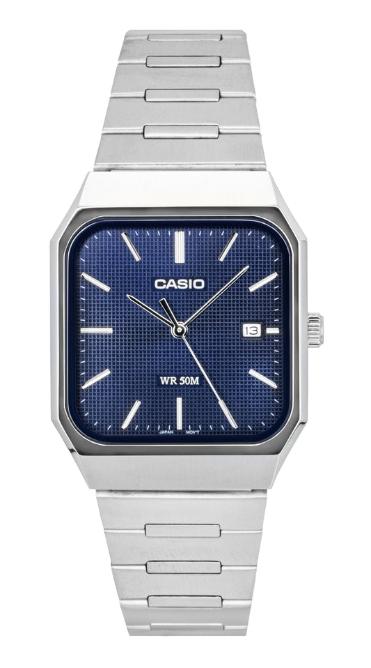 Casio Standard Analog Stainless Steel Blue Dial Quartz MTP-B185D-2A1V Men's Watch - Casio