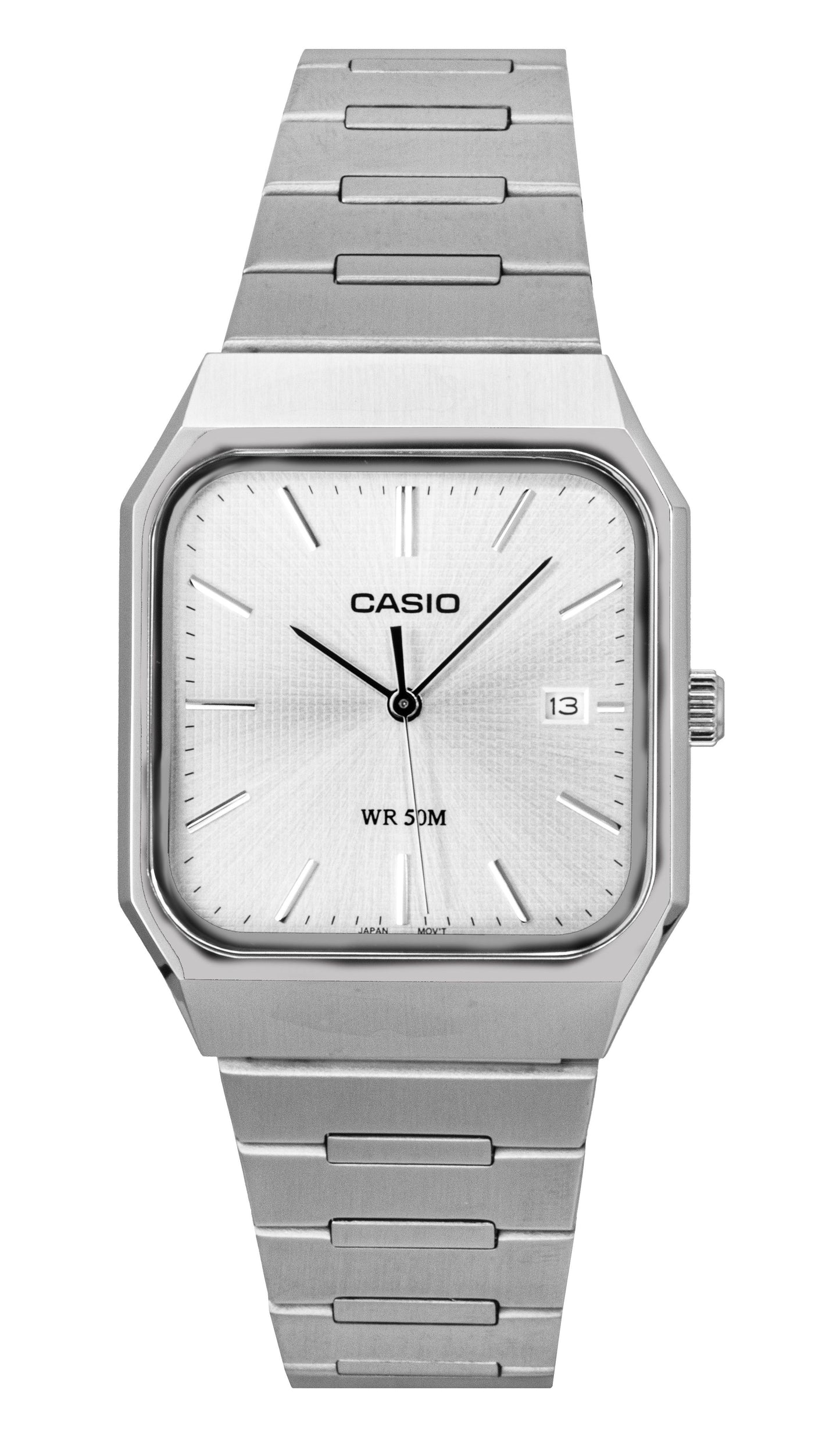 Casio Standard Analog Stainless Steel Silver Dial Quartz MTP-B185D-7AV Men's Watch - Casio