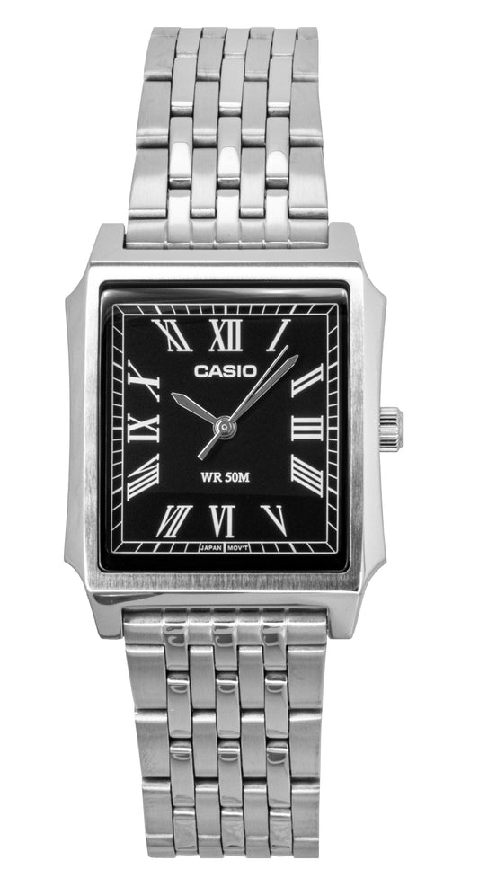 Casio Standard Analog Stainless Steel Black Dial Quartz MTP-B190D-1BV Men's Watch - Casio