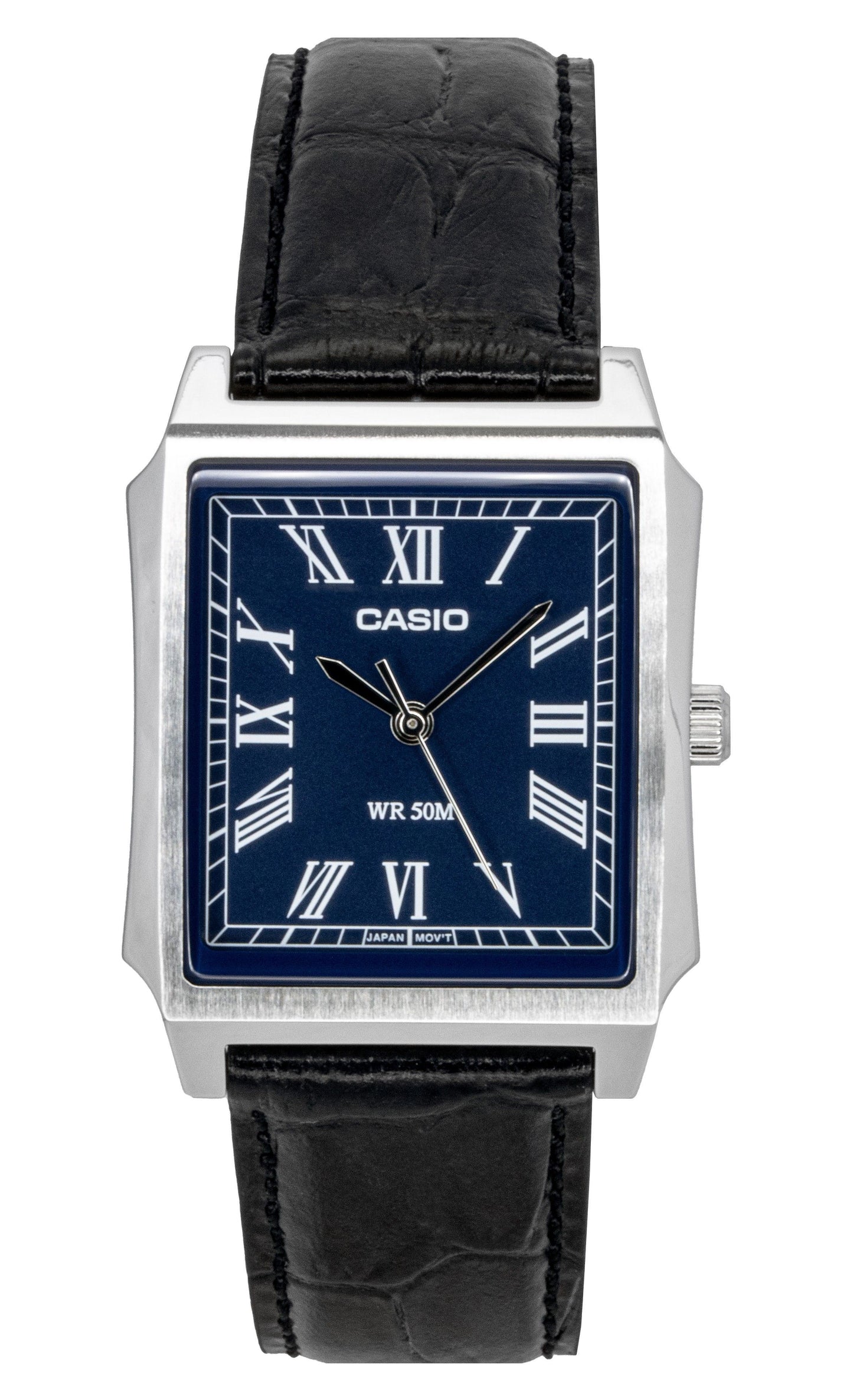 Casio Standard Analog Leather Strap Blue Dial Quartz MTP-B190L-2BV Men's Watch - Casio