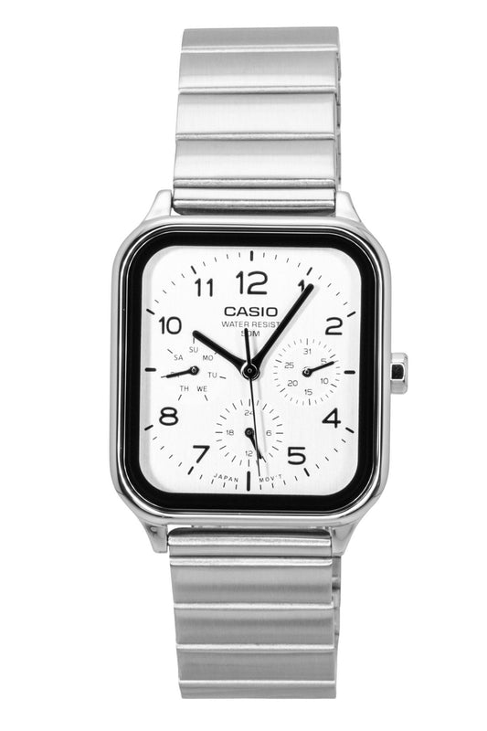 Casio Standard Analog Stainless Steel White Dial Quartz MTP-M306D-7AV Men's Watch - Casio