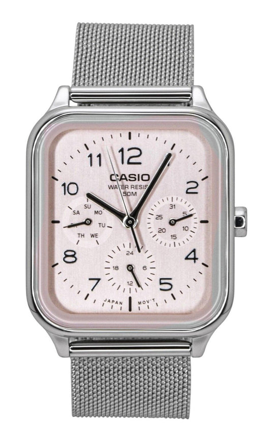 Casio Standard Analog Stainless Steel Salmon Dial Quartz MTP-M306M-4AV Men's Watch - Casio
