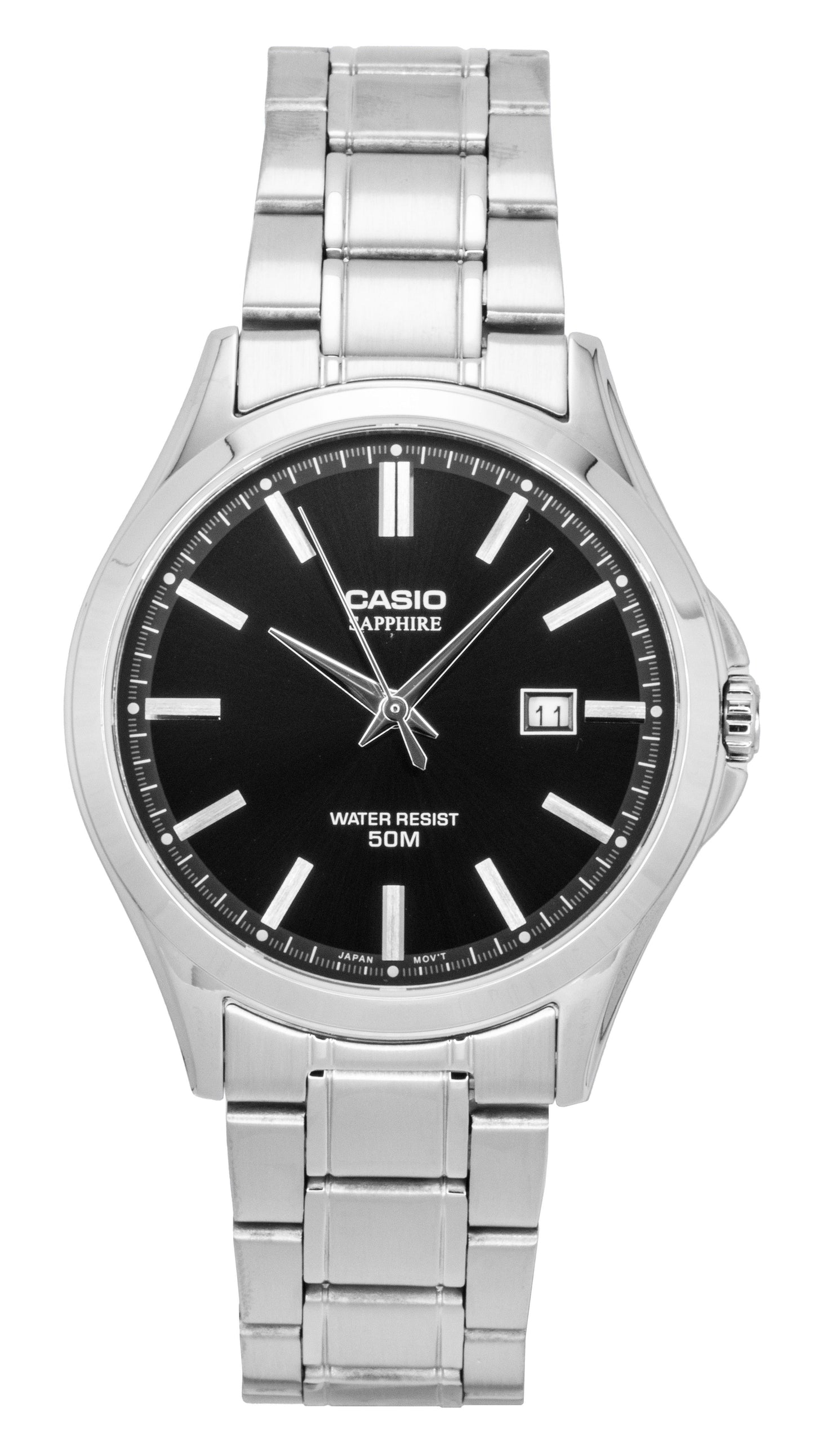 Casio Standard Analog Stainless Steel Black Dial Quartz MTS-115D-1AV Men's Watch - Casio