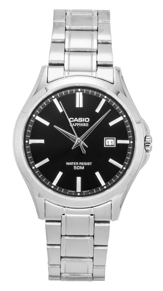 Casio Standard Analog Stainless Steel Black Dial Quartz MTS-115D-1AV Men's Watch - Casio