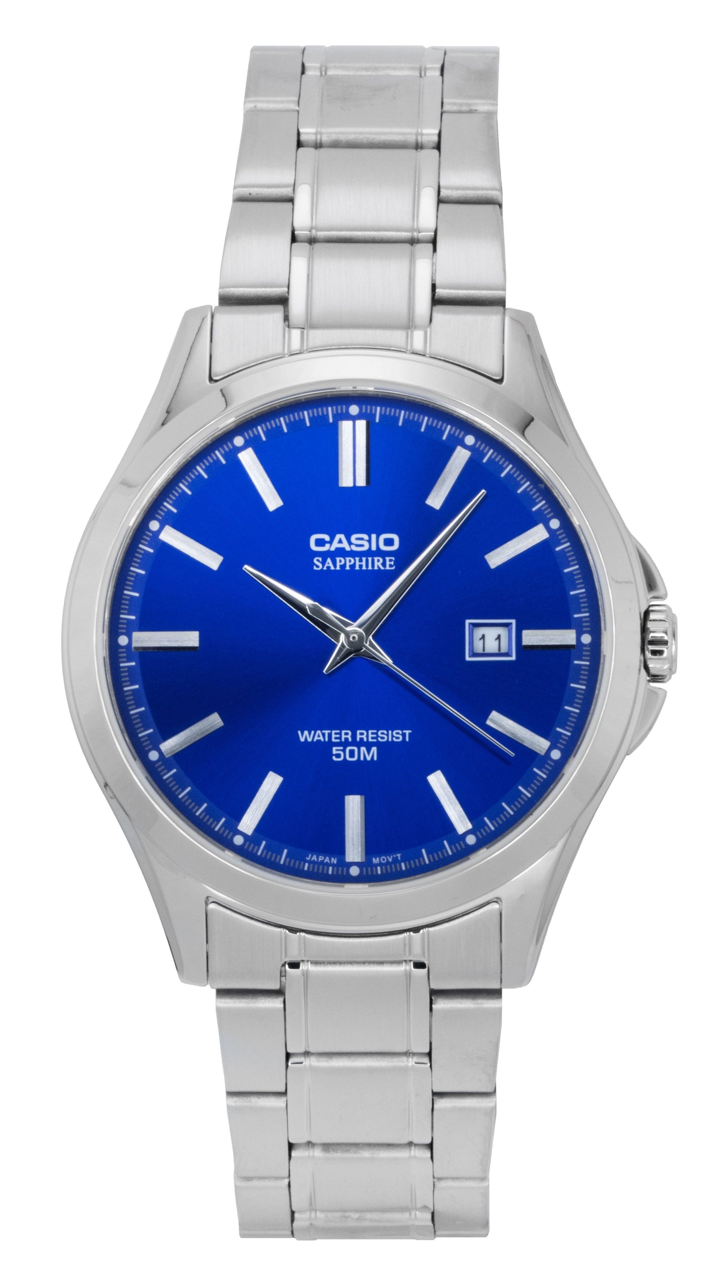 Casio Standard Analog Stainless Steel Blue Dial Quartz MTS-115D-2A1V Men's Watch - Casio
