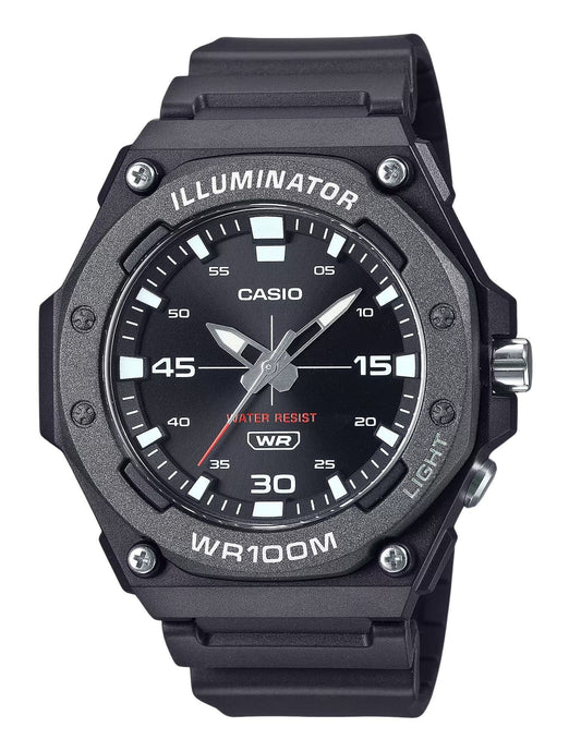 Casio Standard Analog Resin Strap Black Dial Quartz MW-620H-1A 100M Men's Watch