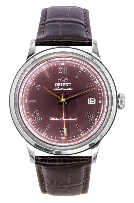 Orient Classic Leather Strap Bordeaux Dial Automatic RA-AC0026R Men's Watch - Orient