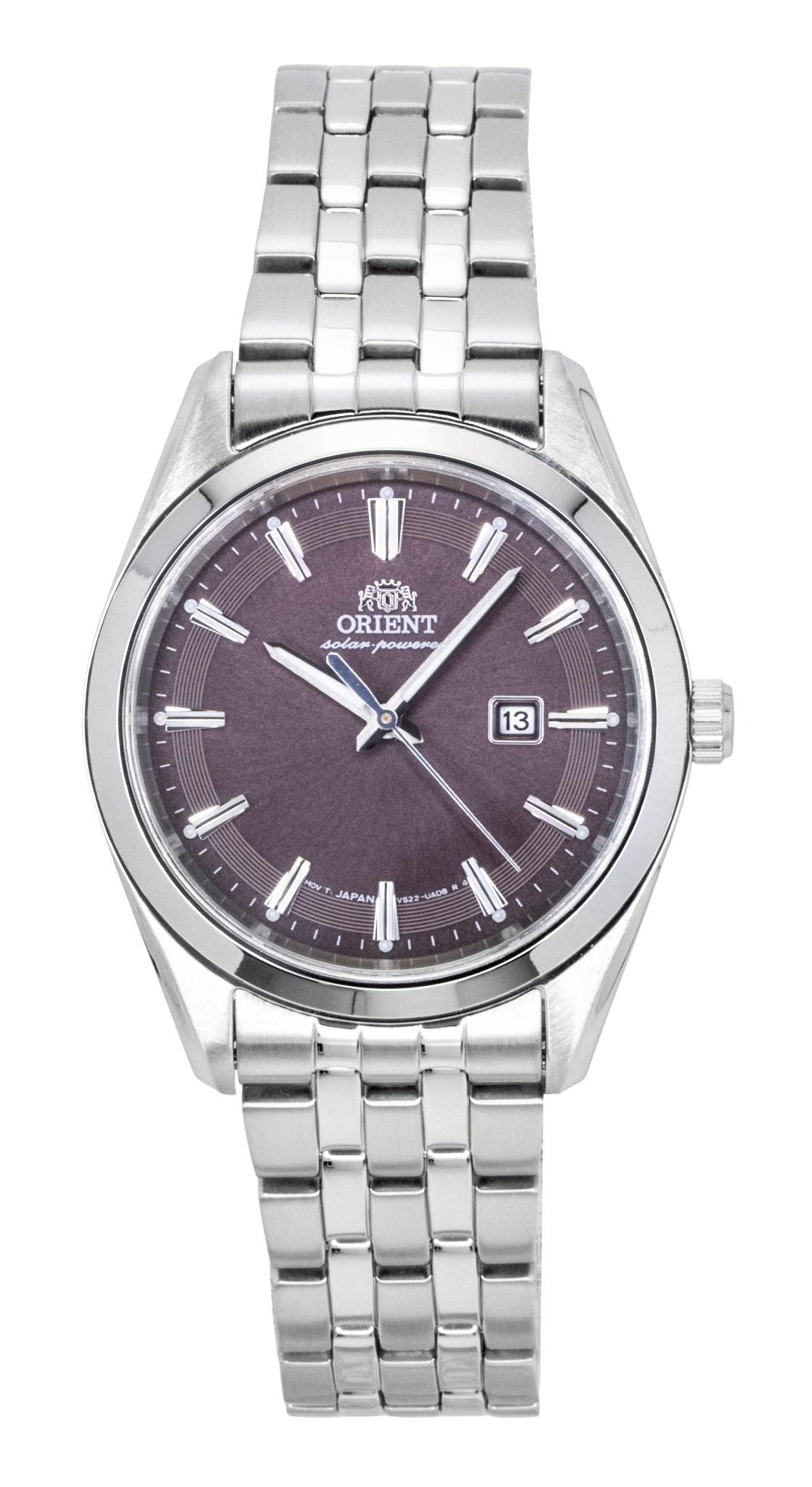 Orient Stretto Stainless Steel Brown Dial Solar RA-WG0603R Women's Watch - Orient